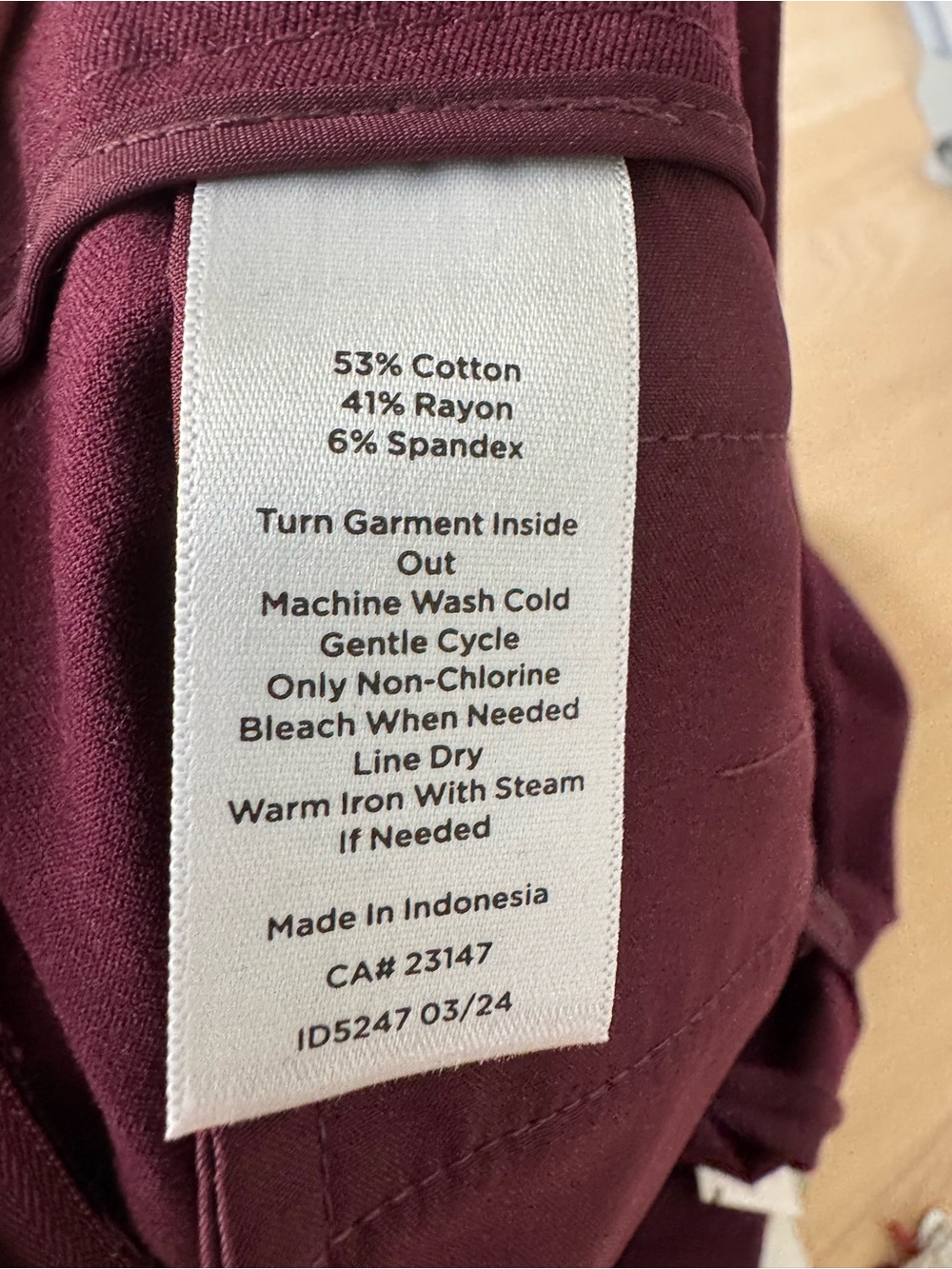 Talbots Chatham Ankle Pants Rich Burgundy NEW Women’s Size 16P - Picture 10 of 10